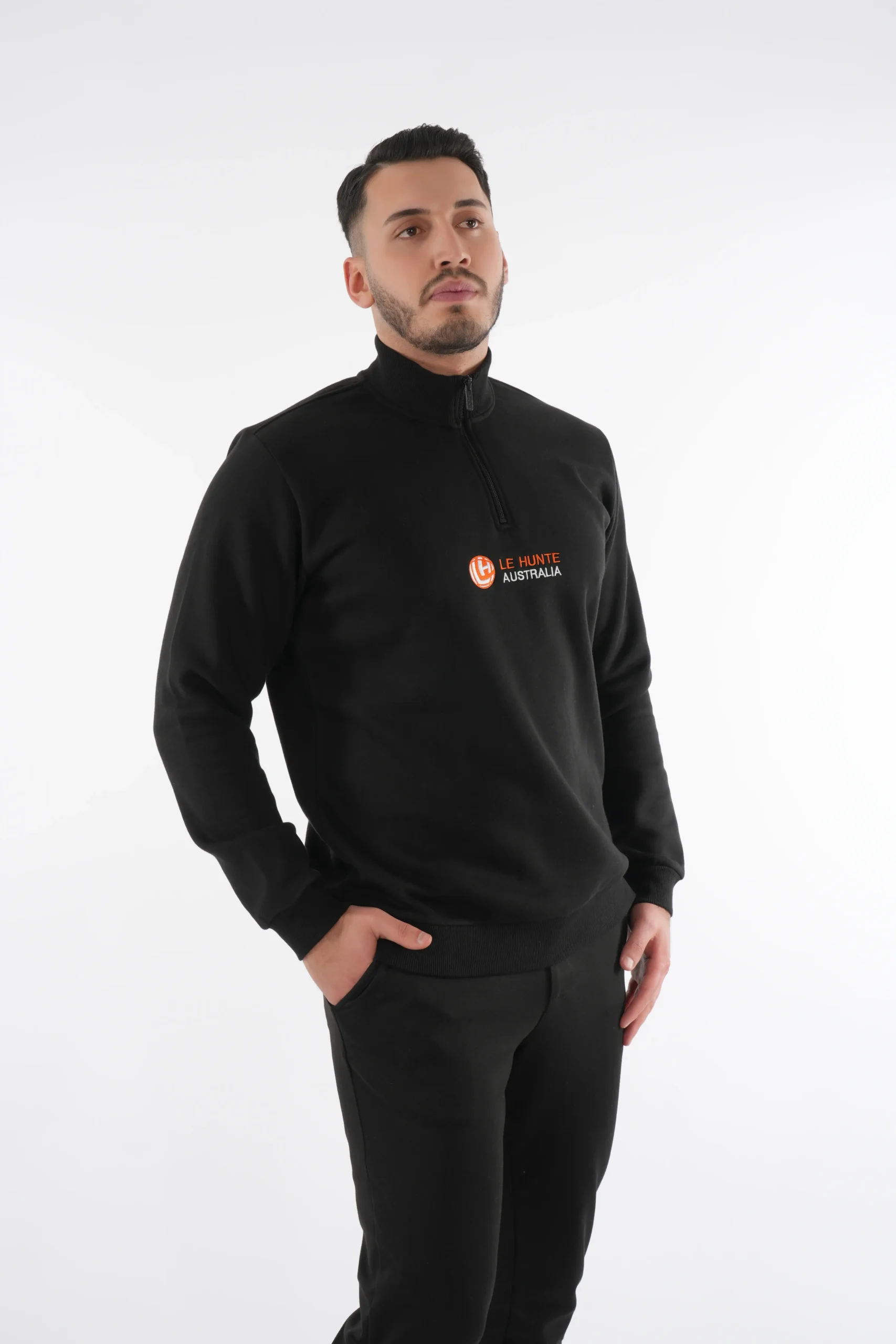 Men's Quarter-Zip Sweatshirt - Core Active Mock Neck Pullover