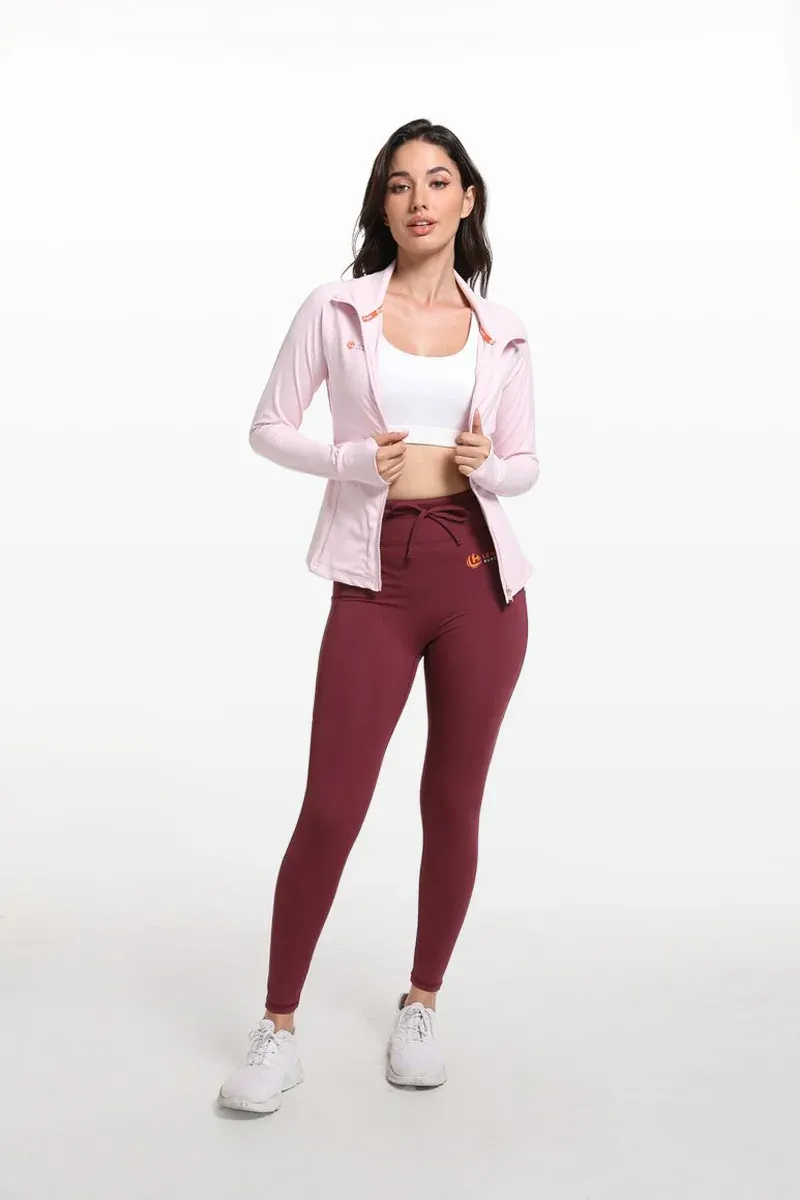 Women's High-Rise Drawstring Leggings - Tie-Front Active Tights