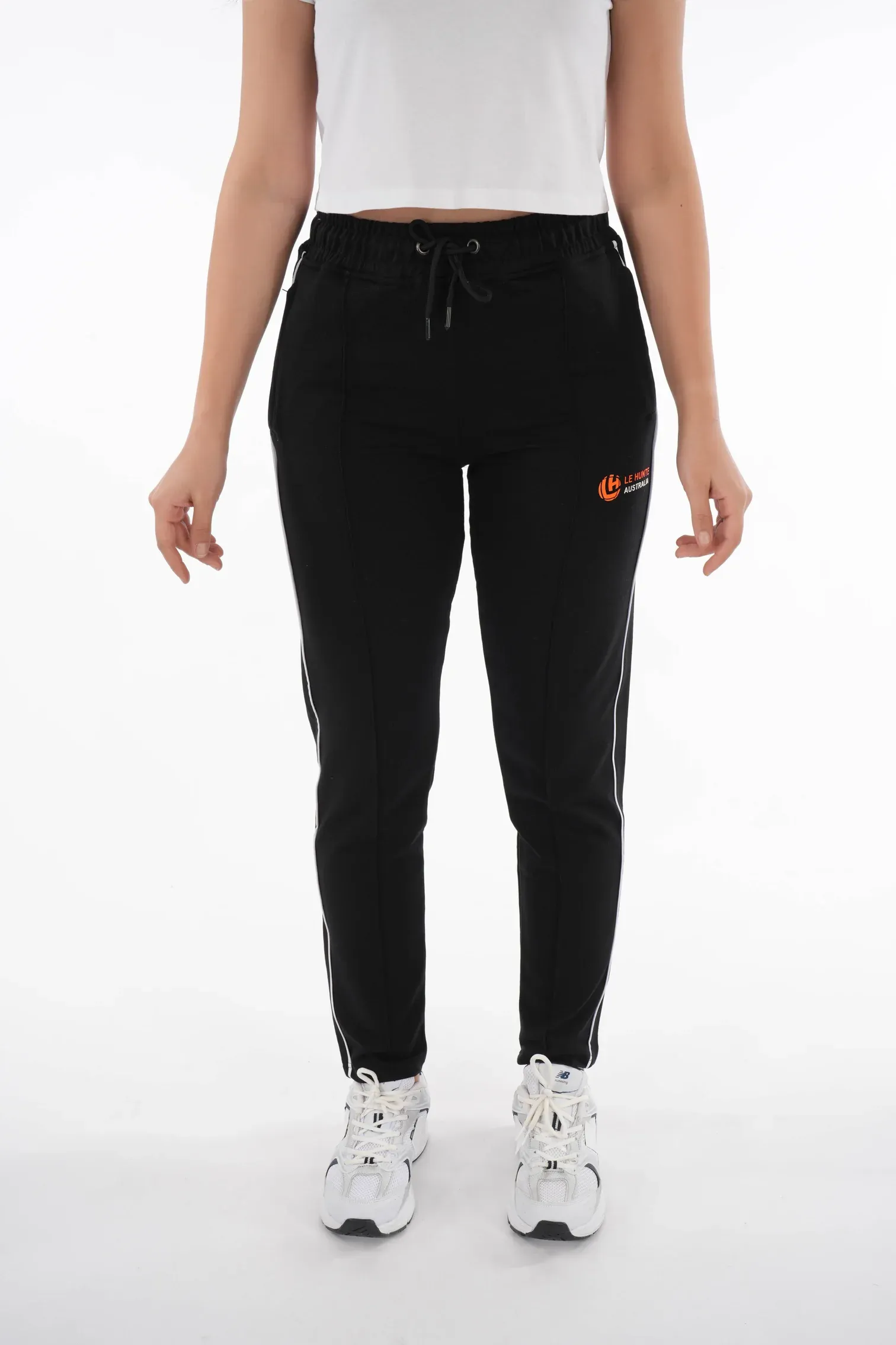 Women's Straight-Leg Sweatpants – Contrast Stripe Track Pants