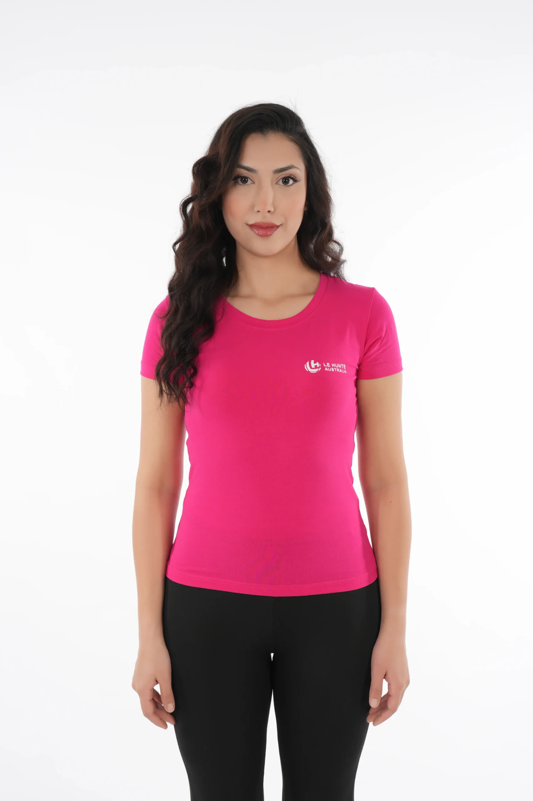 Women's Slim Fit Cotton T-Shirt - Signature Logo Core Slim Tee